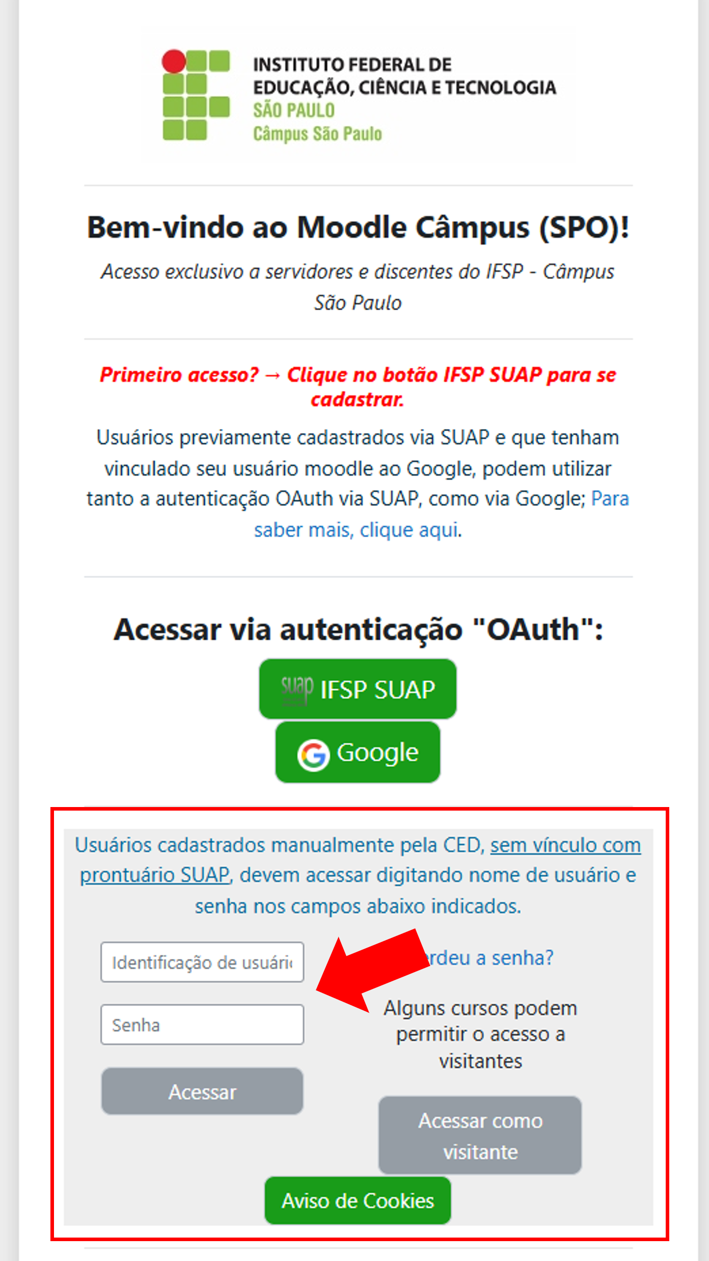 AUTENTICAÇÃO MANUAL