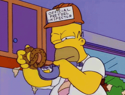 Homer Simpson inspetor oficial de pretzel